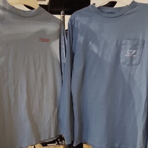 Vineyard Vines Light Blue Long Sleeve Tees